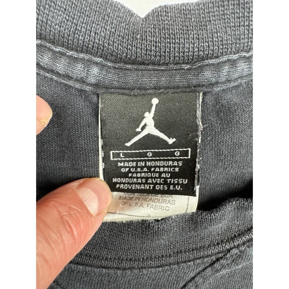 Vintage 2005 Jordan Fly Jumpman T Shirt XL Black Red Air Jordan Faded
